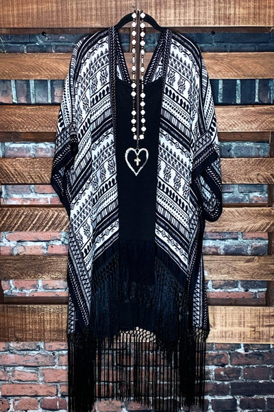 Fringe Boho Kimono Cardigan