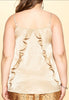 STYLE CRUSH TAUPE SATIN TOP --------------SALE