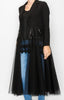 Enchanted Night Timeless Black Long Jacket Mesh Tulle Layer