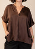 The Best Brown Satin Top