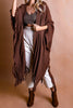 ENJOY THE JOURNEY BOHO KIMONO IN BROWN