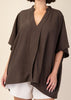 Ready for The Day Pretty Comfy Oversized Tunic in Brown