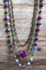 Spirit of Bliss Natural Stone Beaded Layered Necklace In Purple Tones