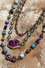 Spirit of Bliss Natural Stone Beaded Layered Necklace In Purple Tones