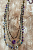 Spirit of Bliss Natural Stone Beaded Layered Necklace In Purple Tones