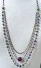 Spirit of Bliss Natural Stone Beaded Layered Necklace In Purple Tones