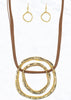 THE SUN 360'S NECKLACE SET IN GOLD COLOR