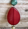 WESTERN RED SUNRISE NATURAL STONE & CRYSTAL NECKLACE