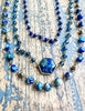 Spirit of Bliss Natural Stone Beaded Layered Necklace In Blue Tones