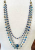 Spirit of Bliss Natural Stone Beaded Layered Necklace In Blue Tones