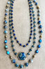 Spirit of Bliss Natural Stone Beaded Layered Necklace In Blue Tones