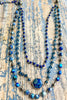 Spirit of Bliss Natural Stone Beaded Layered Necklace In Blue Tones