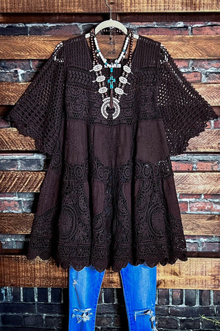 DARLING DAY DREAM LONG TUNIC IN BLACK