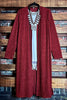 14-24 SIZE - COZY CHARM  MAXI CARDIGAN IN RUST----------SALE