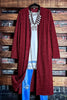 14-24 SIZE - COZY CHARM  MAXI CARDIGAN IN RUST----------SALE