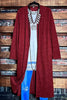 COZY CHARM  MAXI CARDIGAN IN RUST