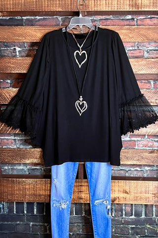 SO WONDERFUL TO ME BOHO BLACK DRESS