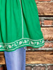 KELLY GREEN EMBROIDERED TOP--------------SALE