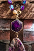 VIOLET FLAME POWERFUL ENERGY NECKLACE WITH NATURAL STONE