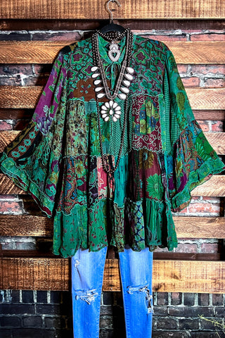 WRITTEN IN THE STARS LACE DUSTER LONG CARDIGAN IN BLACK