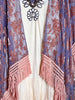 ENCHANTING WAYS VELVET & BURNOUT KIMONO IN PEACH ROSE ---------SALE