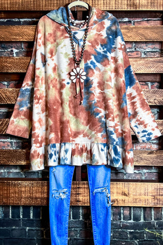 THE SOUL BOHO MAXI KIMONO IN TURQUOISE & MULTI-COLOR