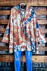 BEST DEFINITION OF COMFY & SOFT OVERSIZED SWEATER TUNIC TIE DYE BLUE & RUST