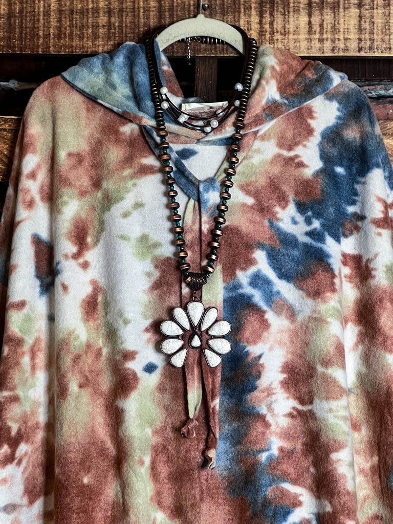 BEST DEFINITION OF COMFY & SOFT OVERSIZED SWEATER TUNIC TIE DYE BLUE & RUST