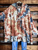 BEST DEFINITION OF COMFY & SOFT OVERSIZED SWEATER TUNIC TIE DYE BLUE & RUST