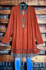 DARLING DAY DREAM LONG TUNIC IN RUST