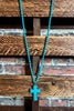 MYSTIC CROSS BLUE TURQUOISE NECKLACE