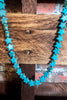 SURROUNDED BY HOPE STARS LONG NECKLACE BLUE TURQUOISE