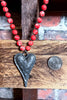 LOVING HEART NECKLACE IN RED