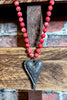 LOVING HEART NECKLACE IN RED