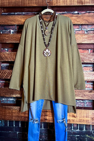 COZY CHARM  MAXI CARDIGAN IN OLIVE