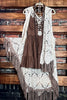 FLEUR D' CACTUS BOHO CROCHET FAB VEST IN NATURAL & TAN