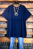 Casual Perfect Day Comfy Tunic in Navy