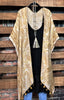 MOROCCAN DESERT SAND TASSEL KIMONO MUSTARD PAISLEY