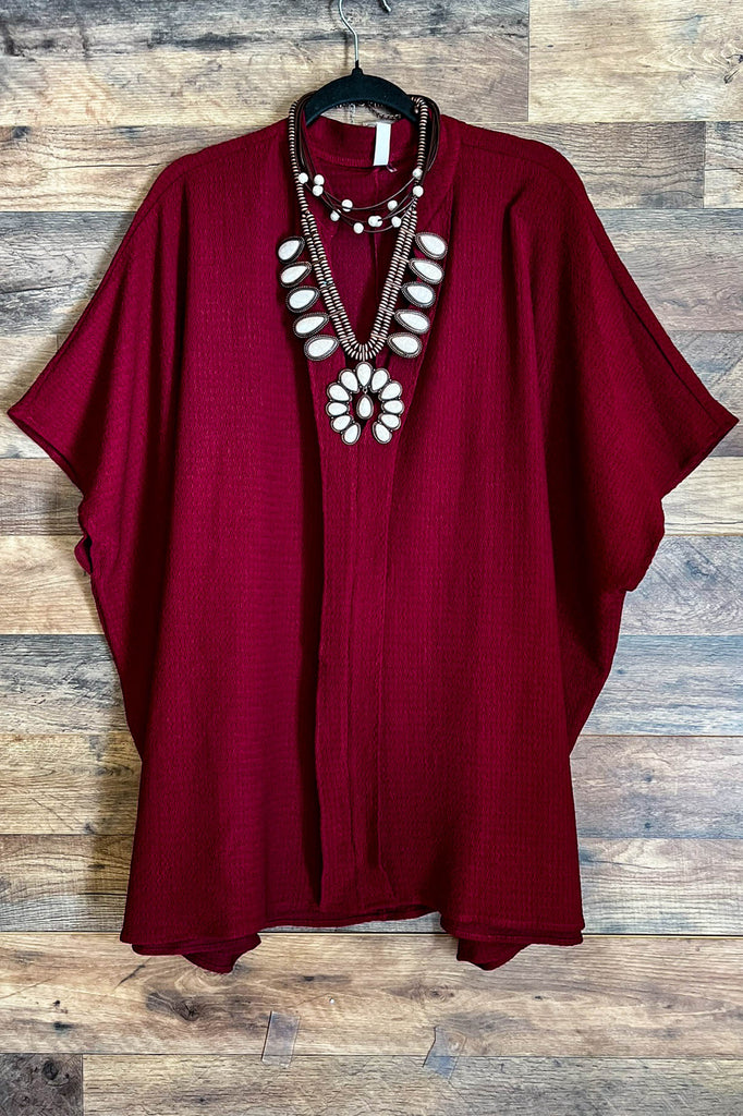 Ready for The Day Pretty Comfy Oversized Tunic in Burgundy