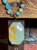 AMAZONITE NATURAL STONES CROSS NECKLACE