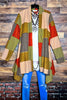 A WAYS TO GO PATCHWORK PRINT MULTI-COLOR CARDIGAN