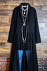 Enchanted Night Timeless Black Long Jacket Mesh Tulle Layer