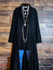 Enchanted Night Timeless Black Long Jacket Mesh Tulle Layer