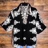 Pretty in Paradise Black and White Tunic