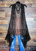 DANCIN' IN THE MOONLIGHT BROWN LACE & CROCHET VEST