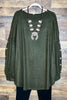 BELONG WITH ME OLIVE TUNIC SWEATER