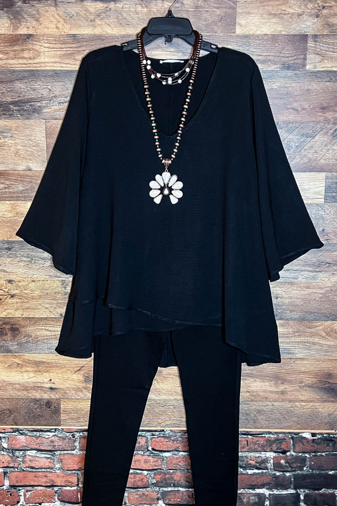 MY HEART IS YOURS TUNIC BLACK