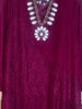 I'M ETERNALLY YOURS BURGUNDY LACE EMBELLISHED DRESS TUNIC