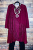 I'M ETERNALLY YOURS BURGUNDY LACE EMBELLISHED DRESS TUNIC