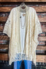 THE SOUNDS OF LOVE CROCHET LACE KIMONO IVORY